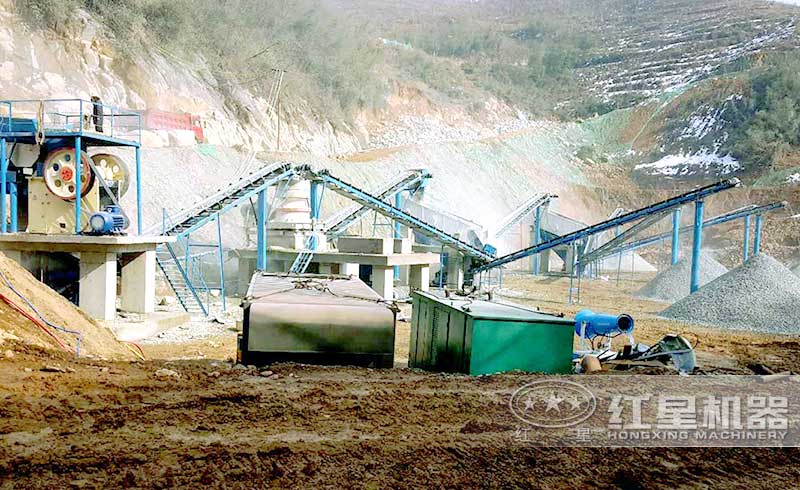 圆锥破碎石制砂现场 圆锥破碎石制砂现场