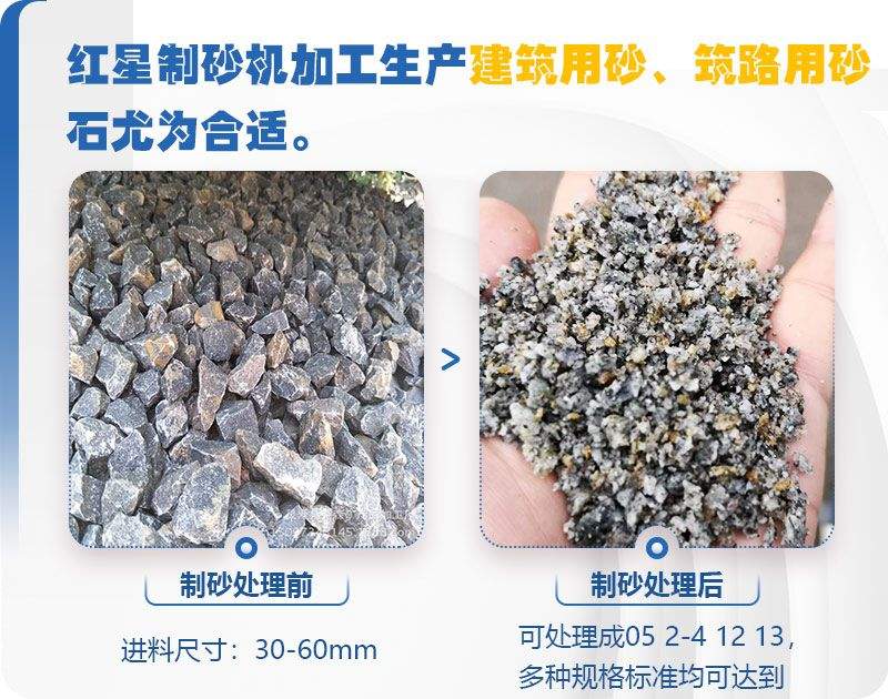 石子制砂机制砂前后 石子制砂机制砂前后