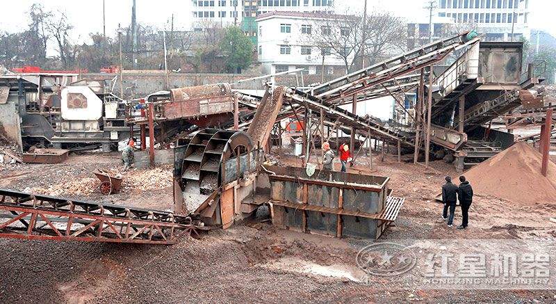 浙江建筑垃圾移动破碎制砂生产现场 浙江建筑垃圾移动破碎制砂生产现场