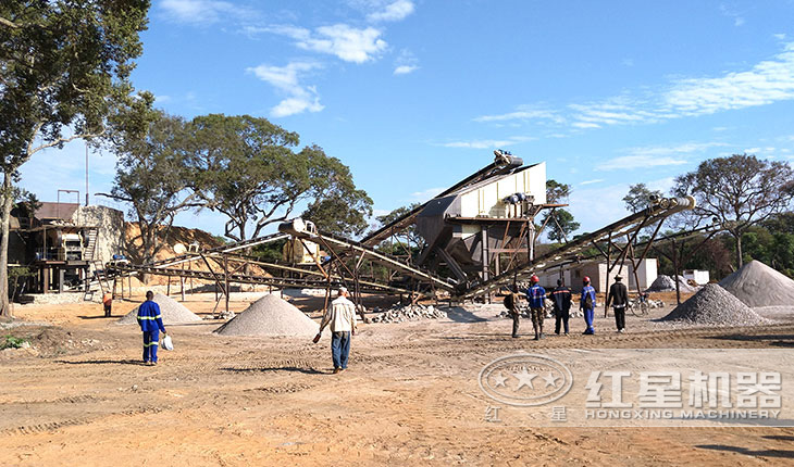 反击破砂石整形机现场 反击破砂石整形机现场