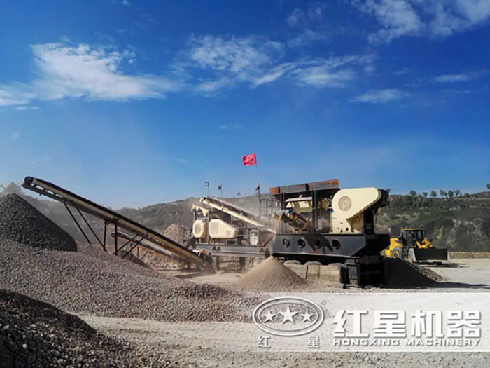 河北邯郸青石破碎生产线现场 河北邯郸青石破碎生产线现场