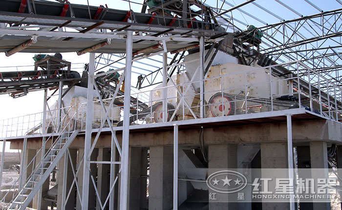 反击式破碎机生产线现场 反击式破碎机生产线现场