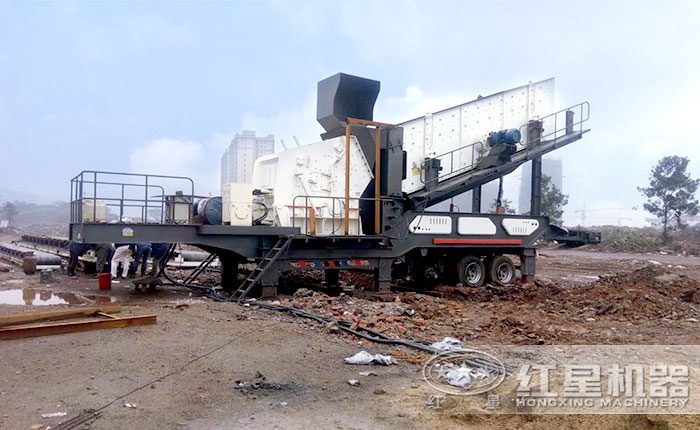 移动式石子机现场 移动式石子机现场