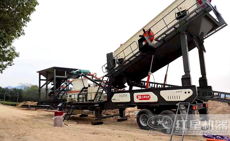 移动式破碎机自成一条生产线 移动式破碎机自成一条生产线