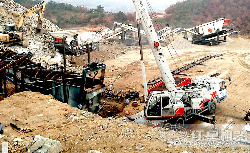 易彩堂机器大型流动打石子机 易彩堂机器大型流动打石子机