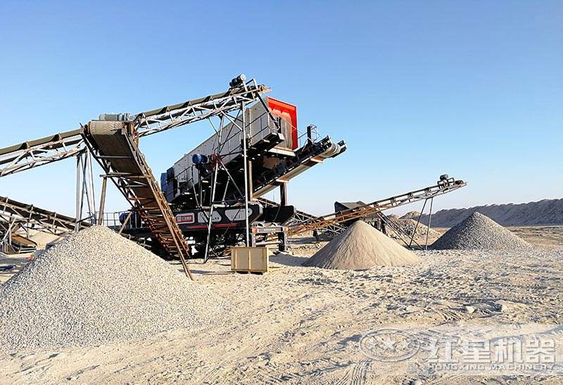 轮胎流动碎石机作业现场 轮胎流动碎石机作业现场