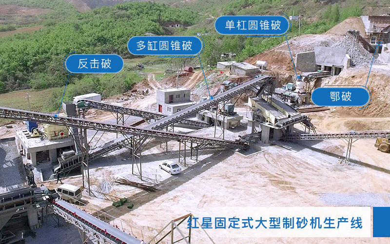 固定式大型制砂机生产线安装图 固定式大型制砂机生产线安装图