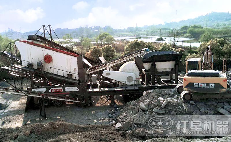 移动式煤矸石制砂生产线 移动式煤矸石制砂生产线