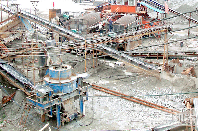 易彩堂客户鹅卵石制砂现场 易彩堂客户鹅卵石制砂现场