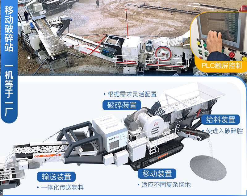 移动式砂石厂生产线设备配置较简单 移动式砂石厂生产线设备配置较简单