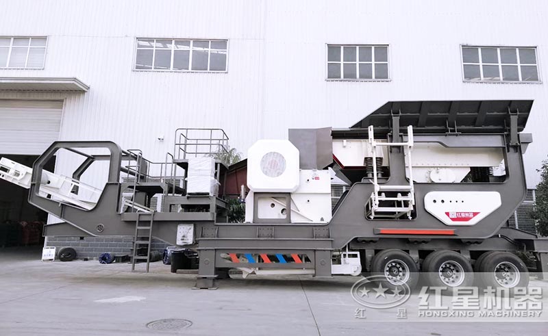 时产300吨石灰石移动式破碎站厂区图 时产300吨石灰石移动式破碎站厂区图