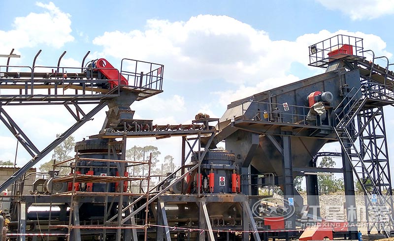石料碎石机全套生产线设备现场图 石料碎石机全套生产线设备现场图