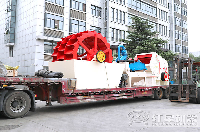 三轮斗洗砂机与反击破、细沙回收机一起发货 三轮斗洗砂机与反击破、细沙回收机一起发货