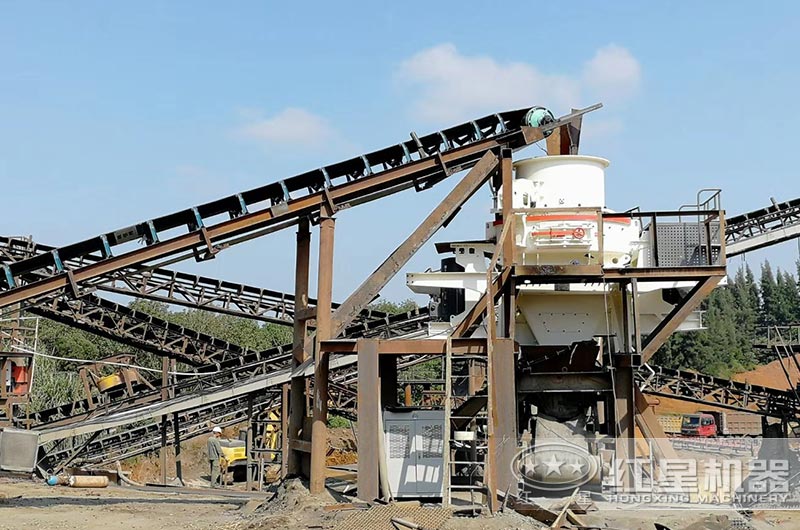 石头制砂机生产现场图 石头制砂机生产现场图