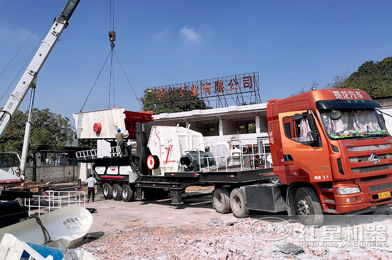 易彩堂移动破碎混凝土设备发货抵达客户现场 易彩堂移动破碎混凝土设备发货抵达客户现场