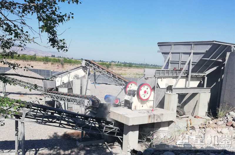 鹅卵石制砂生产线现场 鹅卵石制砂生产线现场