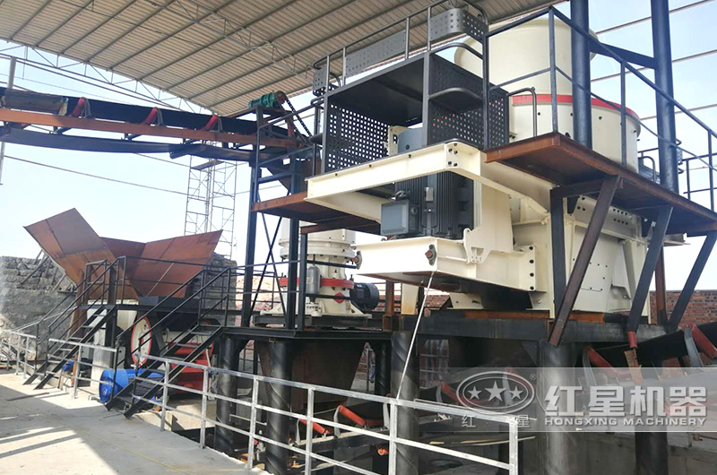 花岗岩碎石制沙现场实拍 花岗岩碎石制沙现场实拍