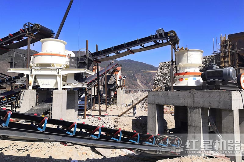 圆锥破+制砂现场 圆锥破+制砂现场