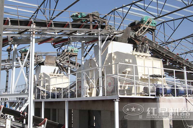 时产500吨石灰石破碎生产线现场 时产500吨石灰石破碎生产线现场