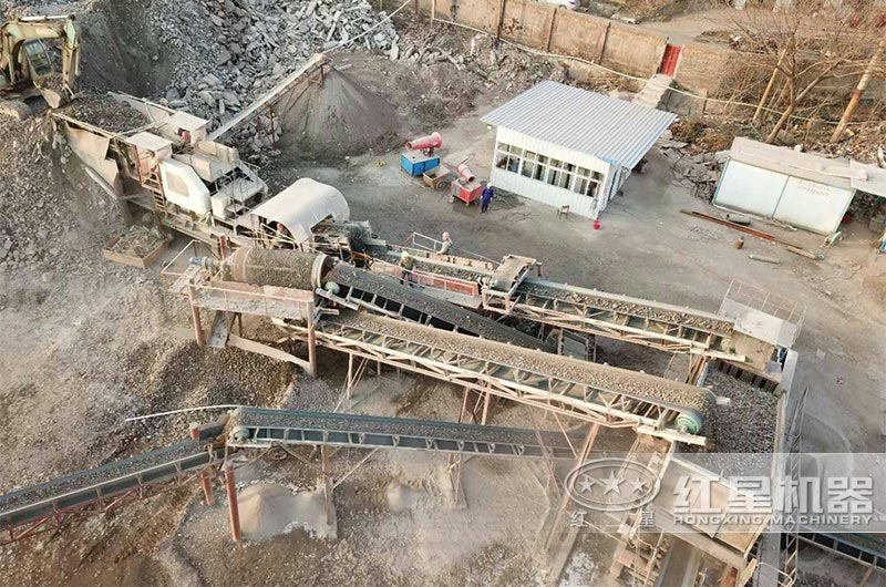 湖南株洲处理带钢筋建筑垃圾现场俯瞰图 湖南株洲处理带钢筋建筑垃圾现场俯瞰图