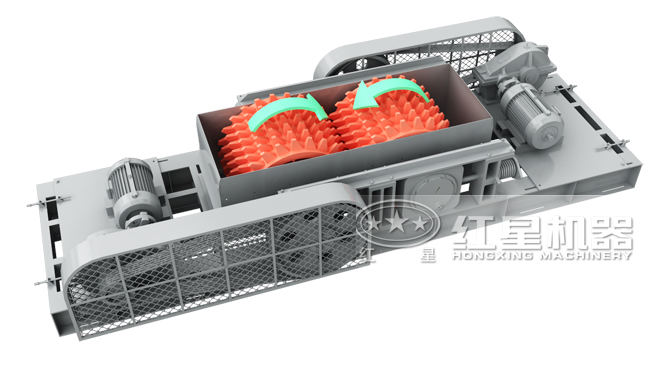 双齿辊破碎机结构图 双齿辊破碎机结构图