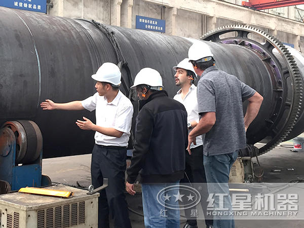 客户参观咨询水渣烘干机 客户参观咨询水渣烘干机