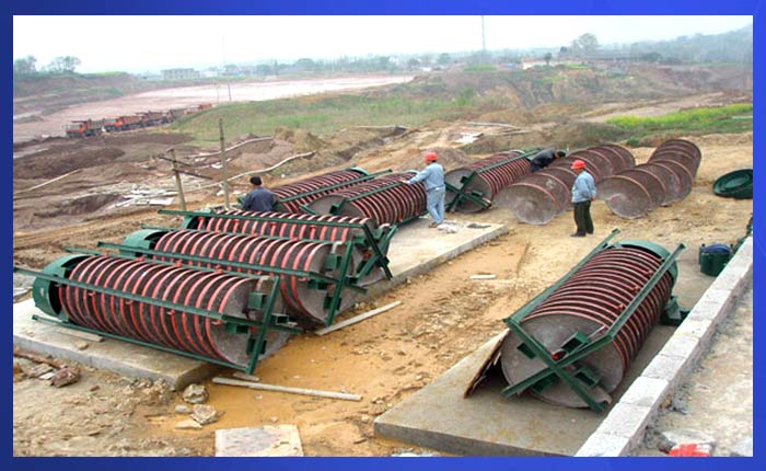 螺旋溜槽作业现场 螺旋溜槽作业现场