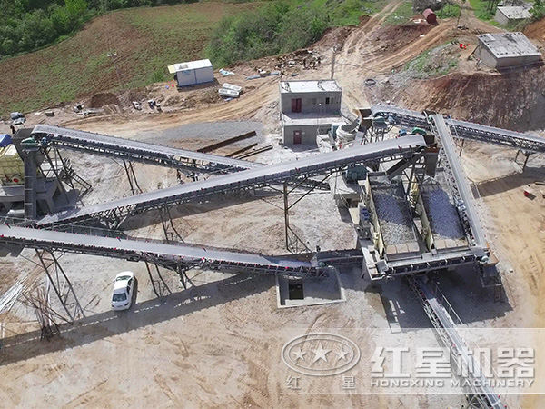 固定式玄武岩破碎生产线图 固定式玄武岩破碎生产线图