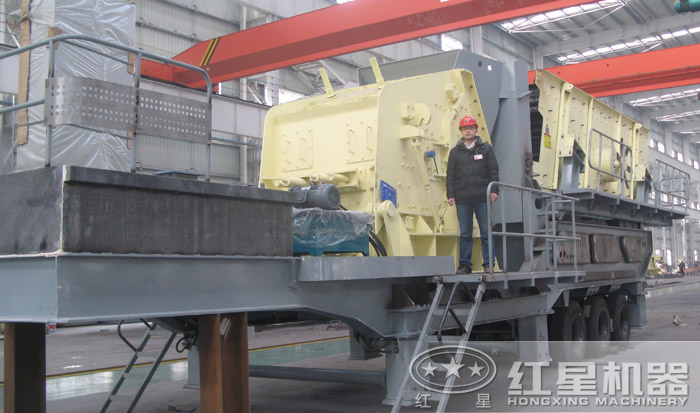 轮胎反击破移动破碎站 轮胎反击破移动破碎站