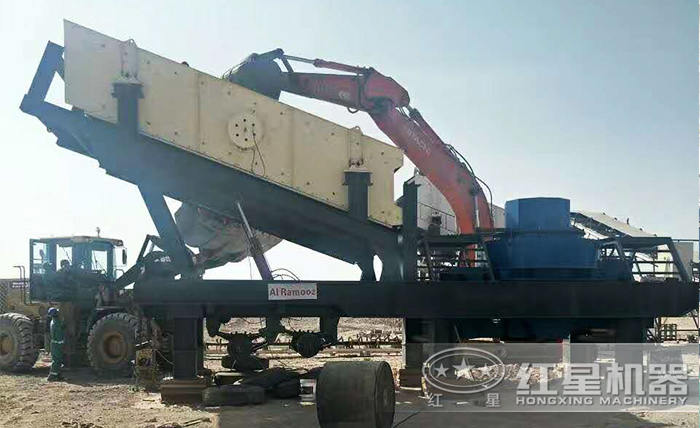 小型移动一体式制砂机现场作业 小型移动一体式制砂机现场作业