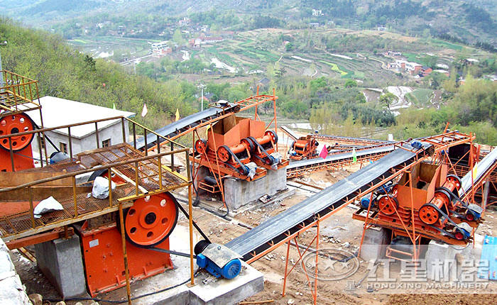 环保石料粉碎现场 环保石料粉碎现场