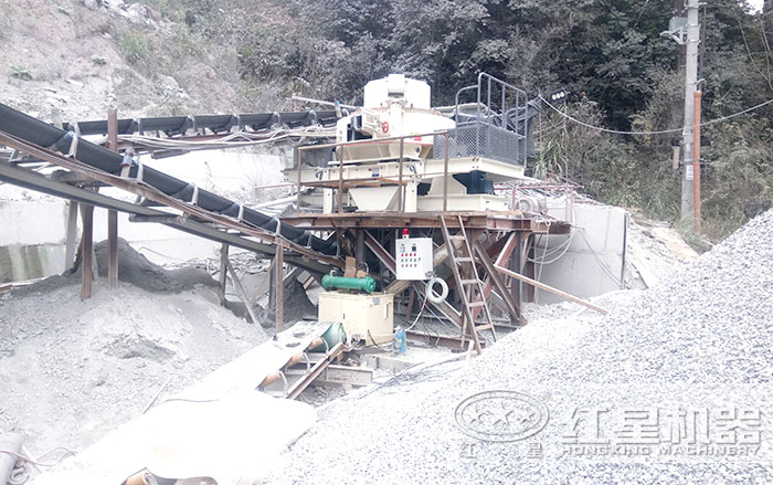 冲击式破碎机制沙生产现场 冲击式破碎机制沙生产现场