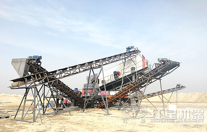 半挂车式移动破碎生产线 半挂车式移动破碎生产线