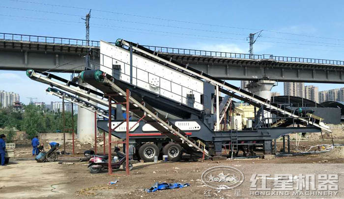 移动式反击破碎筛分站在高铁中的应用 移动式反击破碎筛分站在高铁中的应用