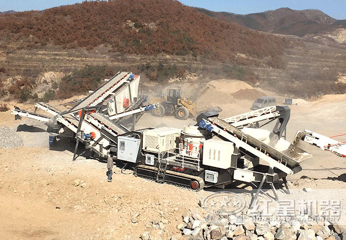 全自动移动式履带建筑垃圾破碎机组合生产 全自动移动式履带建筑垃圾破碎机组合生产