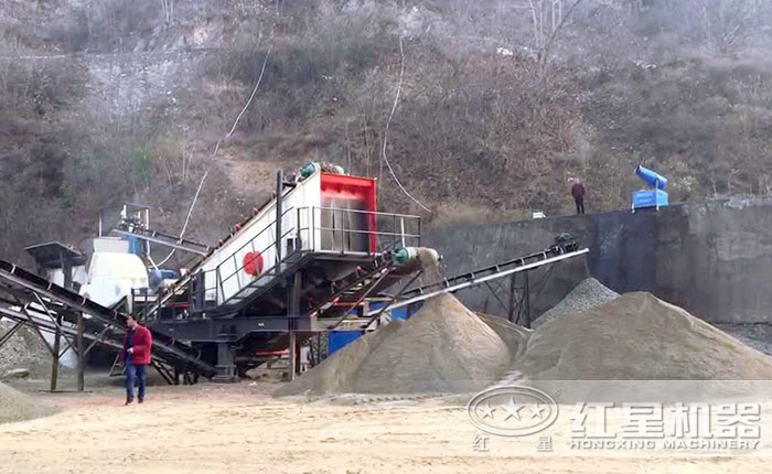 移动制沙作业现场 移动制沙作业现场