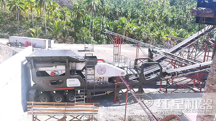 易彩堂移动石子机搭载颚式破碎机 易彩堂移动石子机搭载颚式破碎机