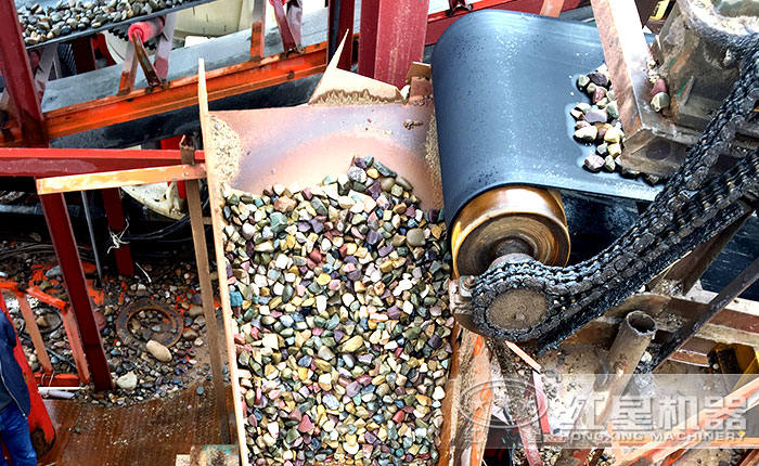 鹅卵石破碎现场物料 鹅卵石破碎现场物料