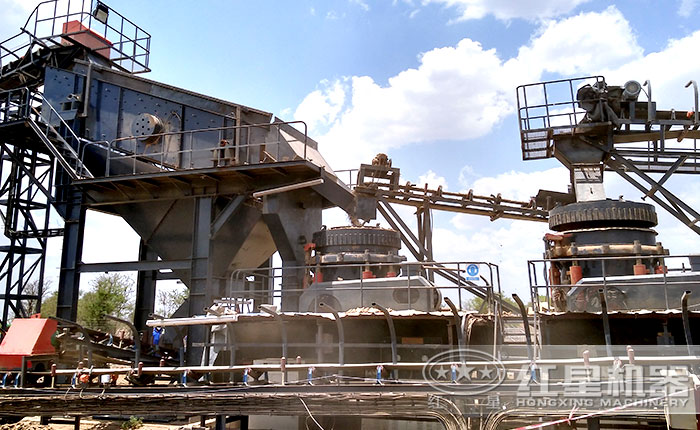 客户圆锥破碎机生产现场 客户圆锥破碎机生产现场