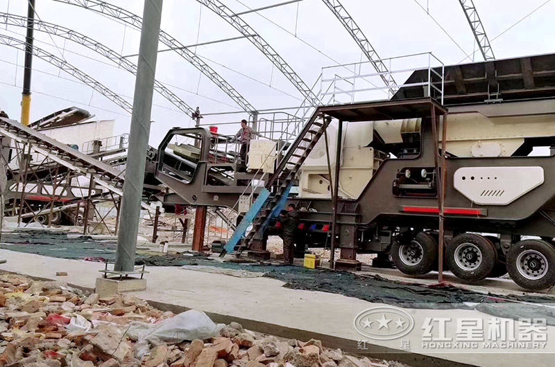 轮胎移动破处理建筑垃圾现场 轮胎移动破处理建筑垃圾现场