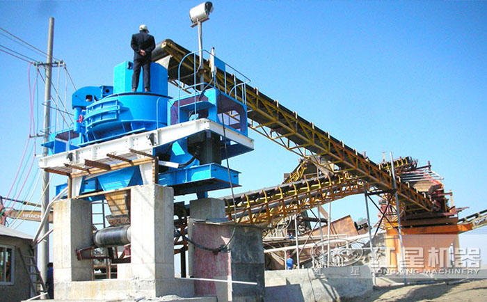 河北石灰石制砂机生产现场 河北石灰石制砂机生产现场