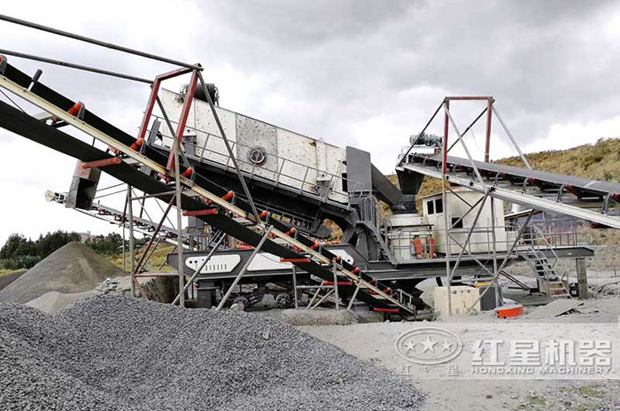 河北唐山圆锥一体式移动制砂机生产现场 河北唐山圆锥一体式移动制砂机生产现场