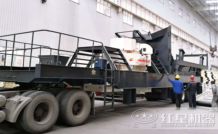 移动式制砂车---移动打砂机 移动式制砂车---移动打砂机