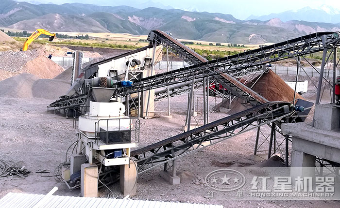 一百吨石子整形机生产现场——山西地区 一百吨石子整形机生产现场——山西地区