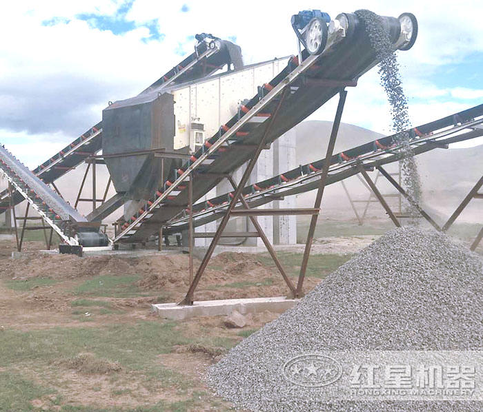 生产建筑石子现场 生产建筑石子现场
