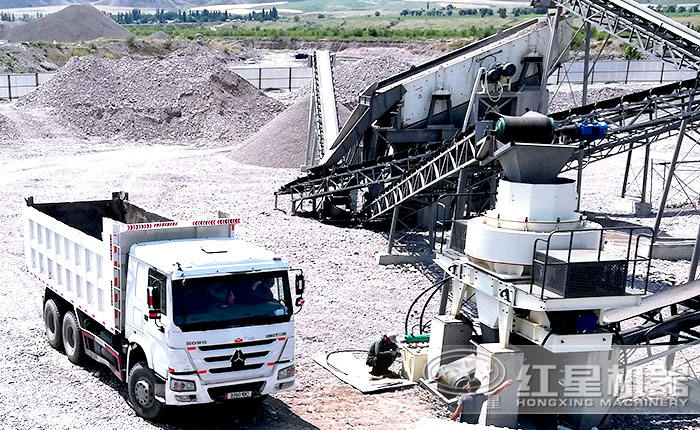 河北玄武岩破碎生产现场 河北玄武岩破碎生产现场