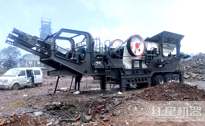 轮胎式移动破碎设备 轮胎式移动破碎设备