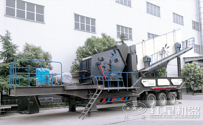 轮胎反击破移动破碎站 轮胎反击破移动破碎站