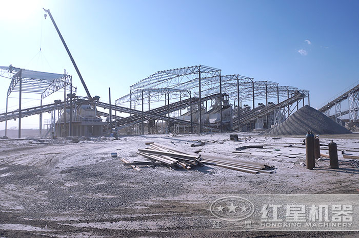 日产一万吨石子加工生产现场 日产一万吨石子加工生产现场