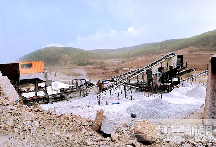 移动作业的石子加工设备 移动作业的石子加工设备